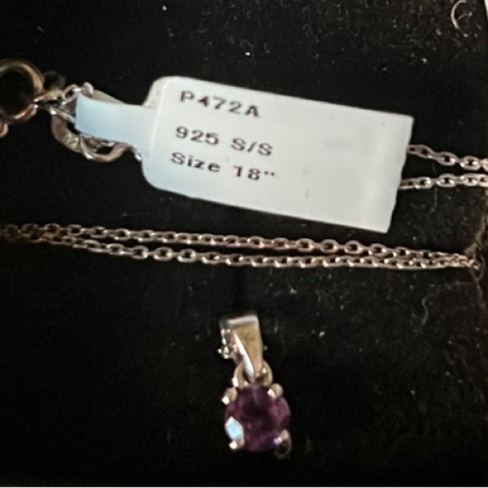 A magnificent cushion-cut natural amethyst gemstone on .925 18” necklace